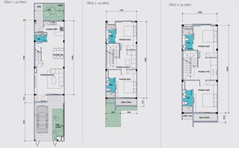 Nhà liền kề ST4 - Gamuda Gardens (Camelia Homes)