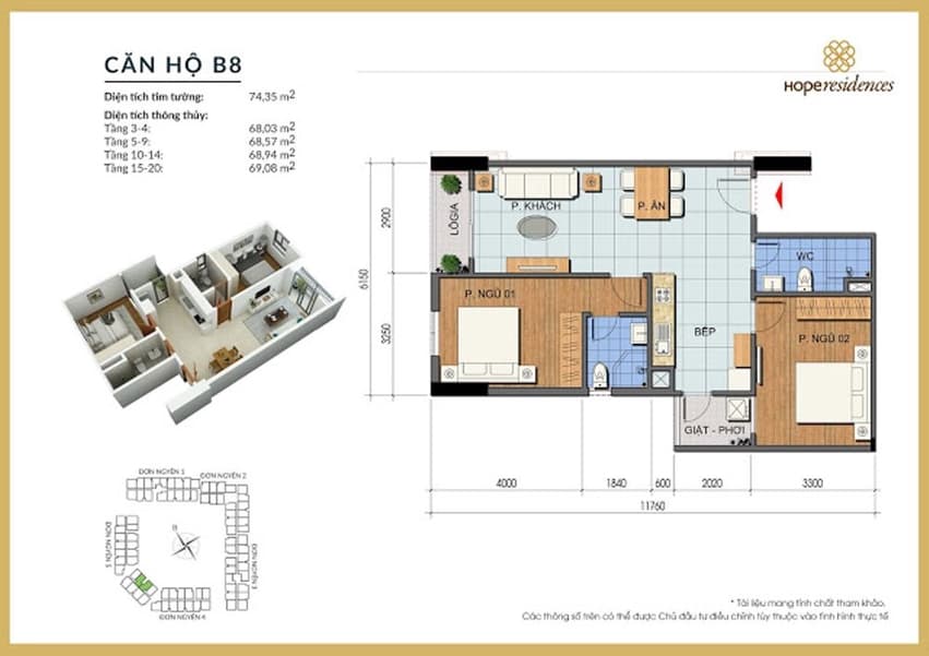 Chung Cư Hope Residence (Nhà Ở Xã Hội Phúc Đồng)