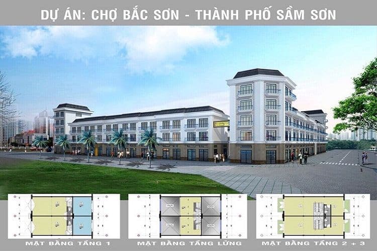 Nhà phố thương mại và kiot chợ Bắc Sơn