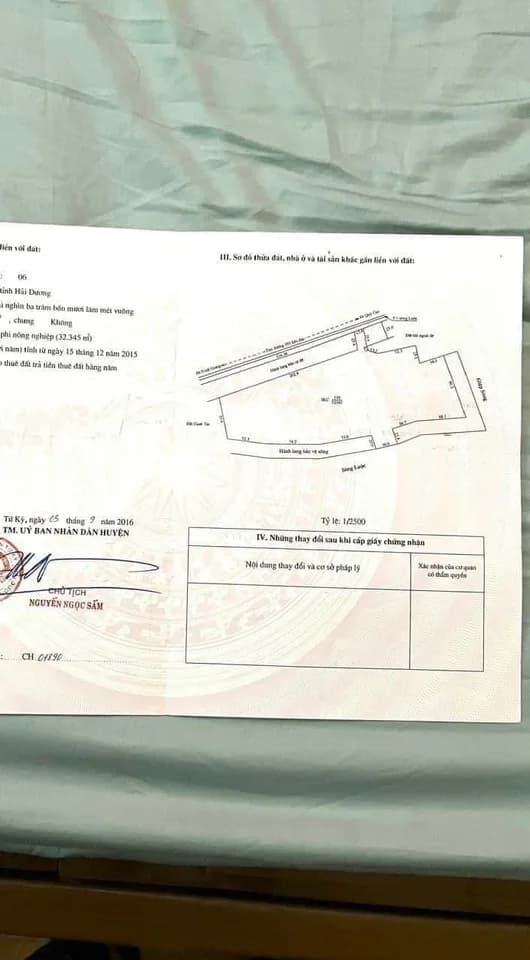 Bán đất thổ cư 32345m2 tại Xã Hà Thanh, Hải Dương